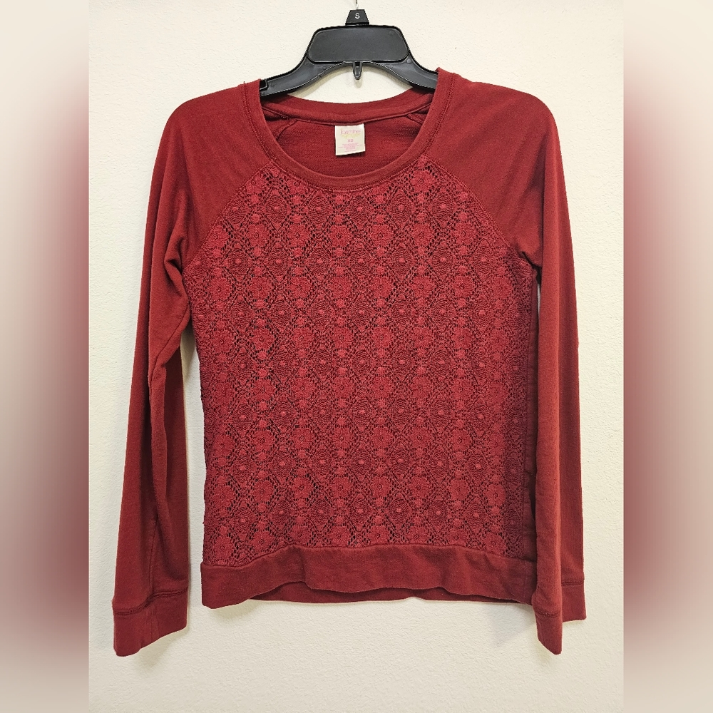 Red long sleeve sweater